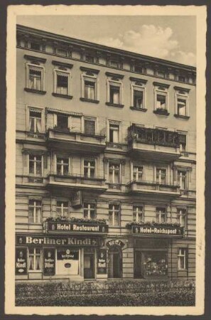 Ansichtskarte "Hotel und Restaurant zur Reichspost", Urbanstraße 84