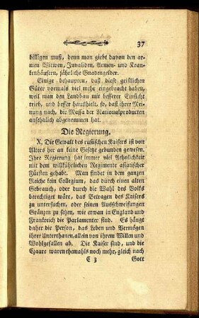 Die Regierung. - Der Sommerpalast.