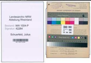 Entnazifizierung Julius Schuerfeld , geb. 17.08.1880 (Modellschreiner)
