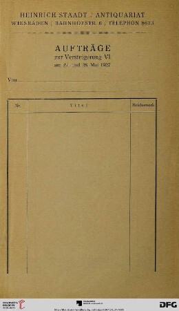 Auftragsliste