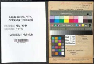 Entnazifizierung Heinrich Mortsiefer , geb. 08.08.1894 (Fabrikant)