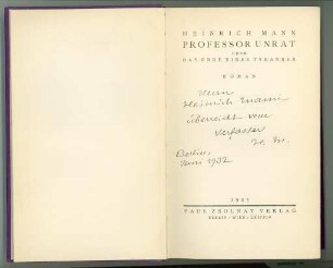 Professor Unrat oder das Ende eines Tyrannen