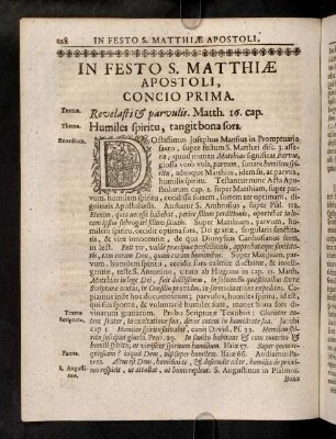 128-141, In Festo S. Matthiae, Apostoli