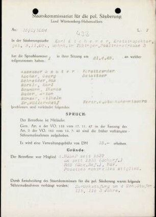 Kicherer, Karl