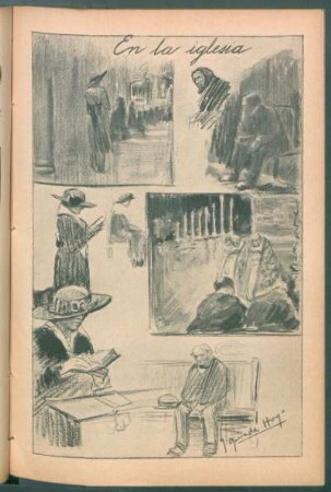 En la iglesia - [Dibujo]