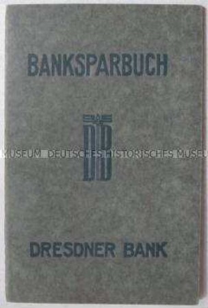 Sparbuch der Dresdner Bank mit Schutzhülle