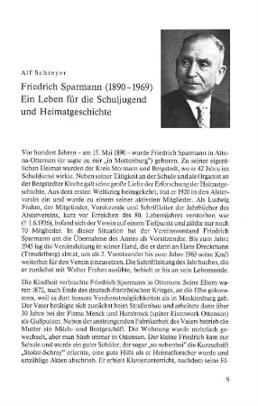 Friedrich Sparmann (1890-1969) Ein Leben für die Schuljugend und Heimatgeschichte