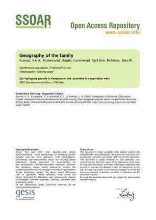 Geography of the family