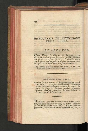 Hippocratis de exsectione fetus liber.