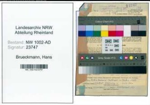Entnazifizierung Hans Brueckmann, geb. 13.10.1897 (Verwaltungsangestellter)