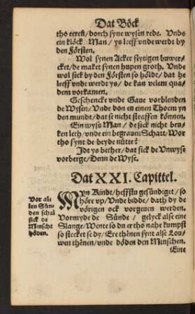 Dat XXI. Capittel. - Dat XXX. Capittel.