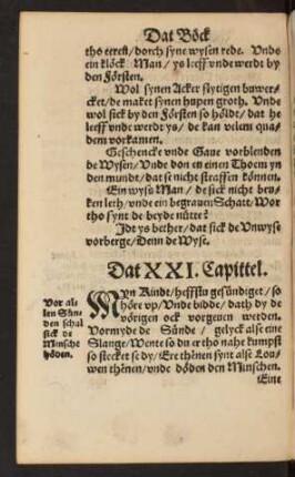 Dat XXI. Capittel. - Dat XXX. Capittel.