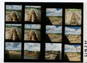 Kanalbrücke über die Weser - Unterbauten - Mittellandkanal, Minden, 1994