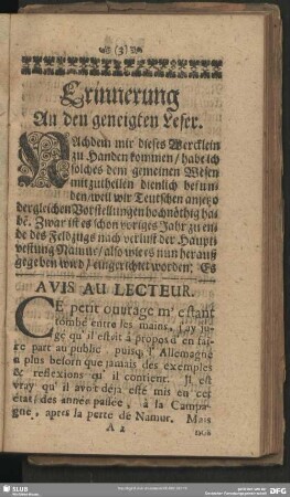 Erinnerung An den geneigten Leser