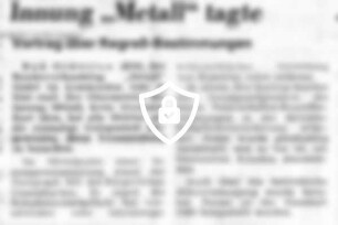 Innung "Metall" tagte