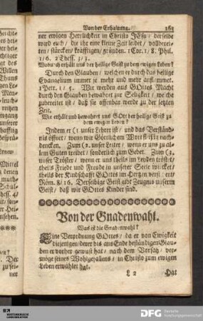 Von der Gnadenwahl.