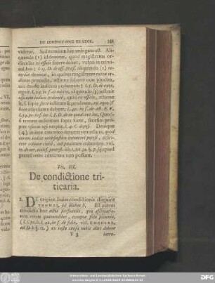 Tit. III. De condictione triticaria.