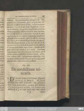 Tit. III. De condictione triticaria.