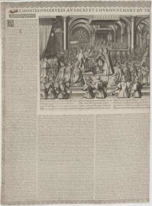 CEREMONIES OBSERVEES AU SACRE ET COURONNEMENT DU TRES CHRESTIEN ROY DE FRANCE ET DE NAVARRE LOUYS XIII
