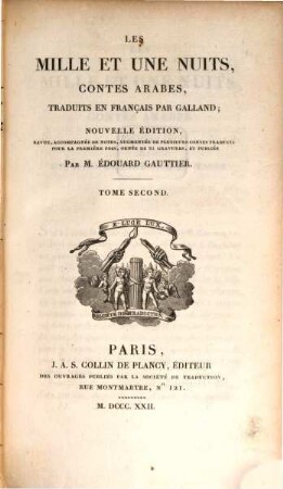 Les mille et une nuits : contes arabes, 2
