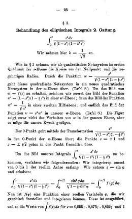 § 2. Behandlung des elliptischen Integrals 2. Gattung.