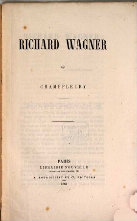 Richard Wagner par Champfleury