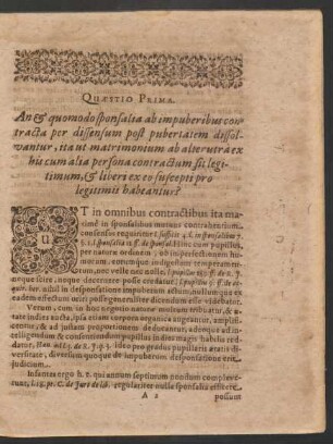 Quaestio Prima. - Quaestio Decima. & ultima.