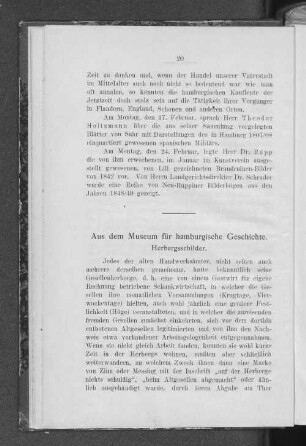 Aus dem Museum für hamburgische Geschichte. : Herbergsschilder.