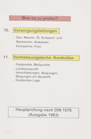 Vortrag, DIN 1076