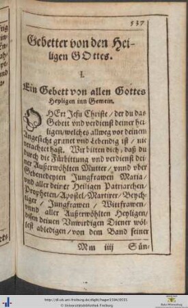 Gebetter von den Heiligen Gottes