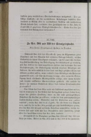 XLVIII. Zu Art. 304 und 310 des Strafgesetzbuchs