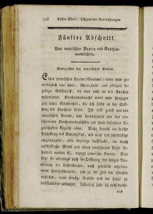 Fünfter Abschnitt. Von venerischen Knoten und Knochenauswüchsen.