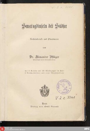 Smaragdinseln der Südsee : Reiseeindrücke und Plaudereien