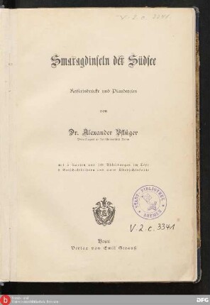 Smaragdinseln der Südsee : Reiseeindrücke und Plaudereien