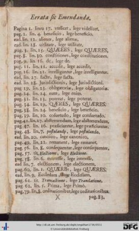 Errata sic Emendanda.