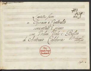 Laetatus sum; V (2), Coro, orch; F-Dur