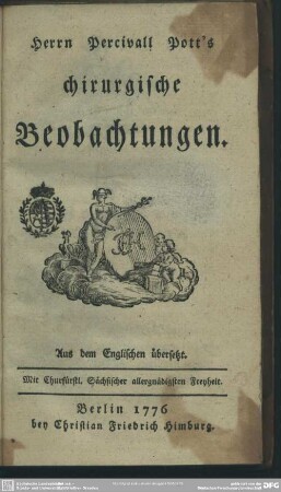 Herrn Percivall Pott's chirurgische Beobachtungen