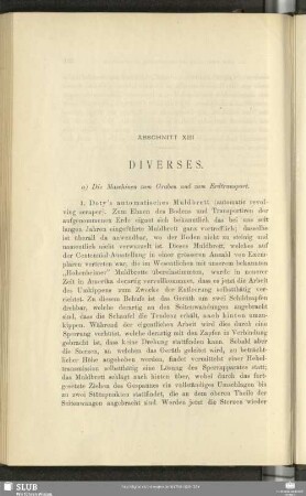 Abschnitt XIII. Diverses