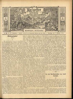 Ausgabe vom Sonntag, den 07. Oktober 1906.