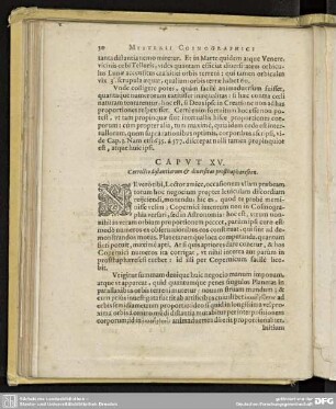 CAPUT XV. Correctio distantiarum & diversitas prosthaphareseon.