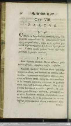 Cap. VIII. Partus
