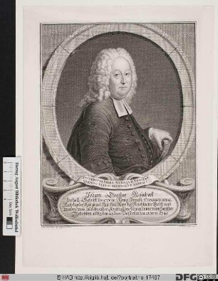 Bildnis Johann Gustav Reinbeck