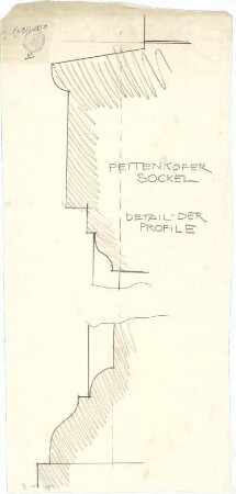 Pfann, Paul; München; Pettenkofer-Denkmal - Profile (Schnitte)