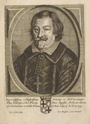 Reuerendissimus, et Illustrissimus Princeps ac D. D. Ioachimvs Abbas Fuldensis, S.R.I. Princeps Diuæ Augustæ Archicancellarius per Germaniam et Gallia Primas.