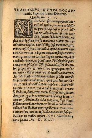 De Nonis, Idibus et Calendis