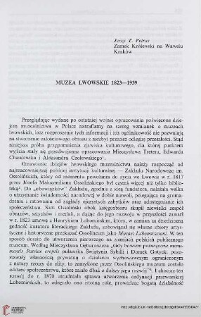2: Muzea Lwowskie 1823-1939