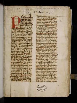 Jordanus de Quedlinburgo: Opus postillarum de tempore. Pars aestivalis.