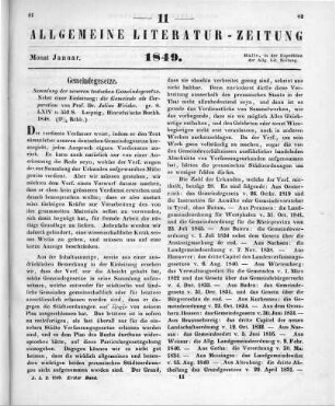 Weiske, J.: Sammlung der neueren teutschen Gemeindegesetze. Nebst einer Einleitung. Die Gemeinde als Corporation. Leipzig: Hinrichs 1848