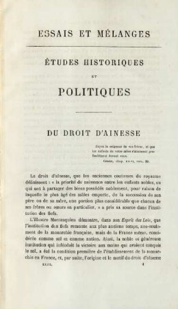 Études historiques et politiques