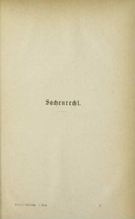 Sachenrecht.